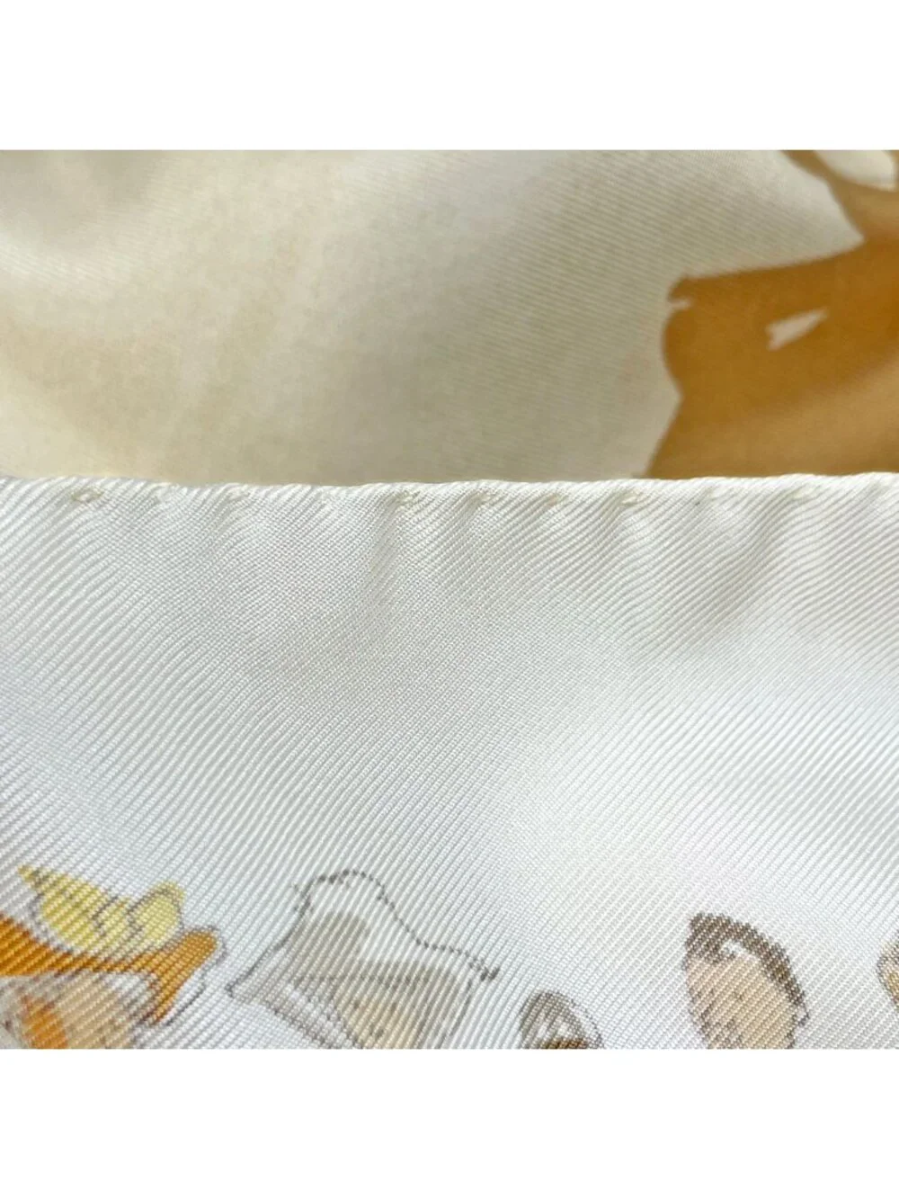 Hermes Carre 90 Cirque Molier Scarf Silk White Multicolor - Picture 3 of 4